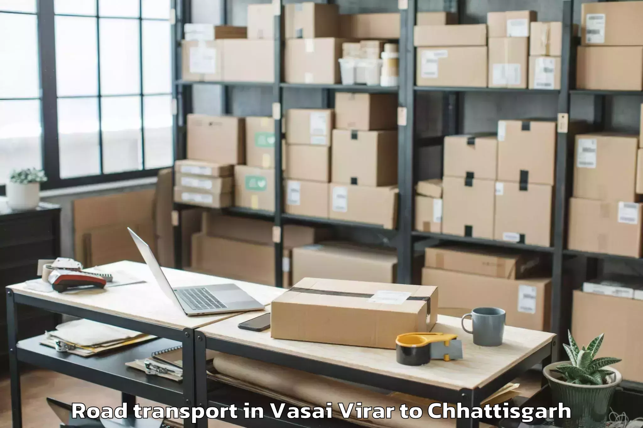 Top Vasai Virar to Jashpur Road Transport Available